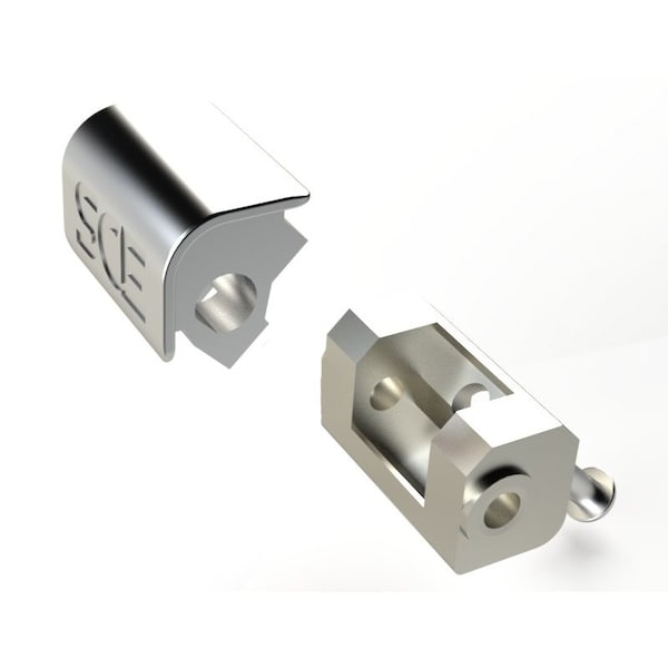Door Hinge Assembly, 6 in. H x 6 in. W x 1 in. L, Stainless Steel, 2 PK